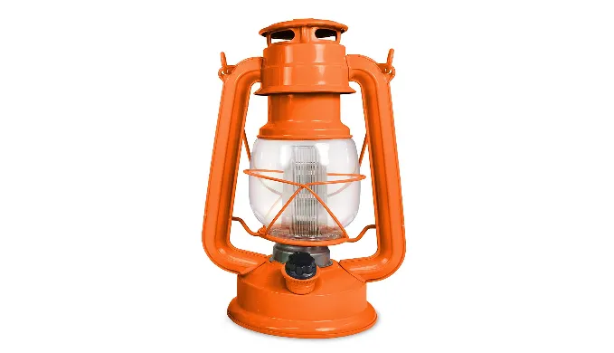 2 Pack: Northpoint Vintage Style Hurricane Lantern w/ 12 LED's, 150 Lumen & Dimmer Switch