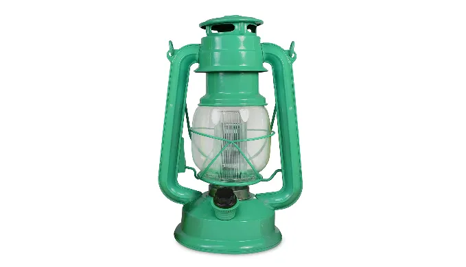2 Pack: Northpoint Vintage Style Hurricane Lantern w/ 12 LED's, 150 Lumen & Dimmer Switch
