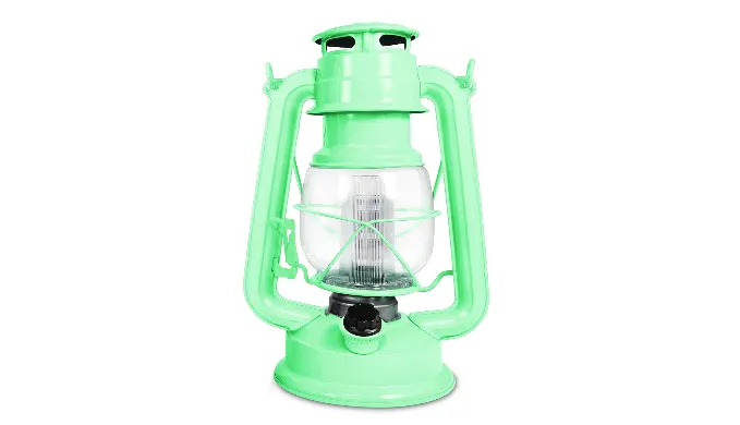 2 Pack: Northpoint Vintage Style Hurricane Lantern w/ 12 LED's, 150 Lumen & Dimmer Switch