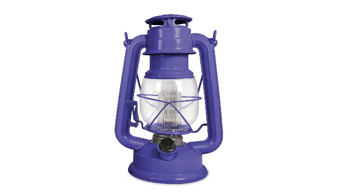 2 Pack: Northpoint Vintage Style Hurricane Lantern w/ 12 LED's, 150 Lumen & Dimmer Switch