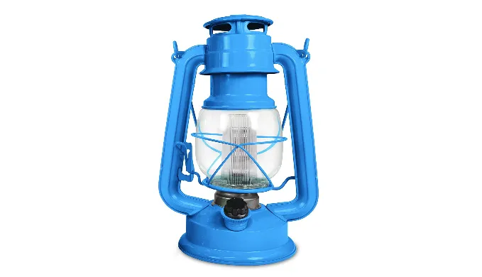 2 Pack: Northpoint Vintage Style Hurricane Lantern w/ 12 LED's, 150 Lumen & Dimmer Switch