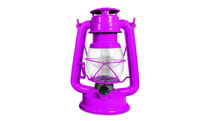 2 Pack: Northpoint Vintage Style Hurricane Lantern w/ 12 LED's, 150 Lumen & Dimmer Switch