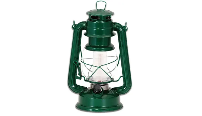 2 Pack: Northpoint Vintage Style Hurricane Lantern w/ 12 LED's, 150 Lumen & Dimmer Switch