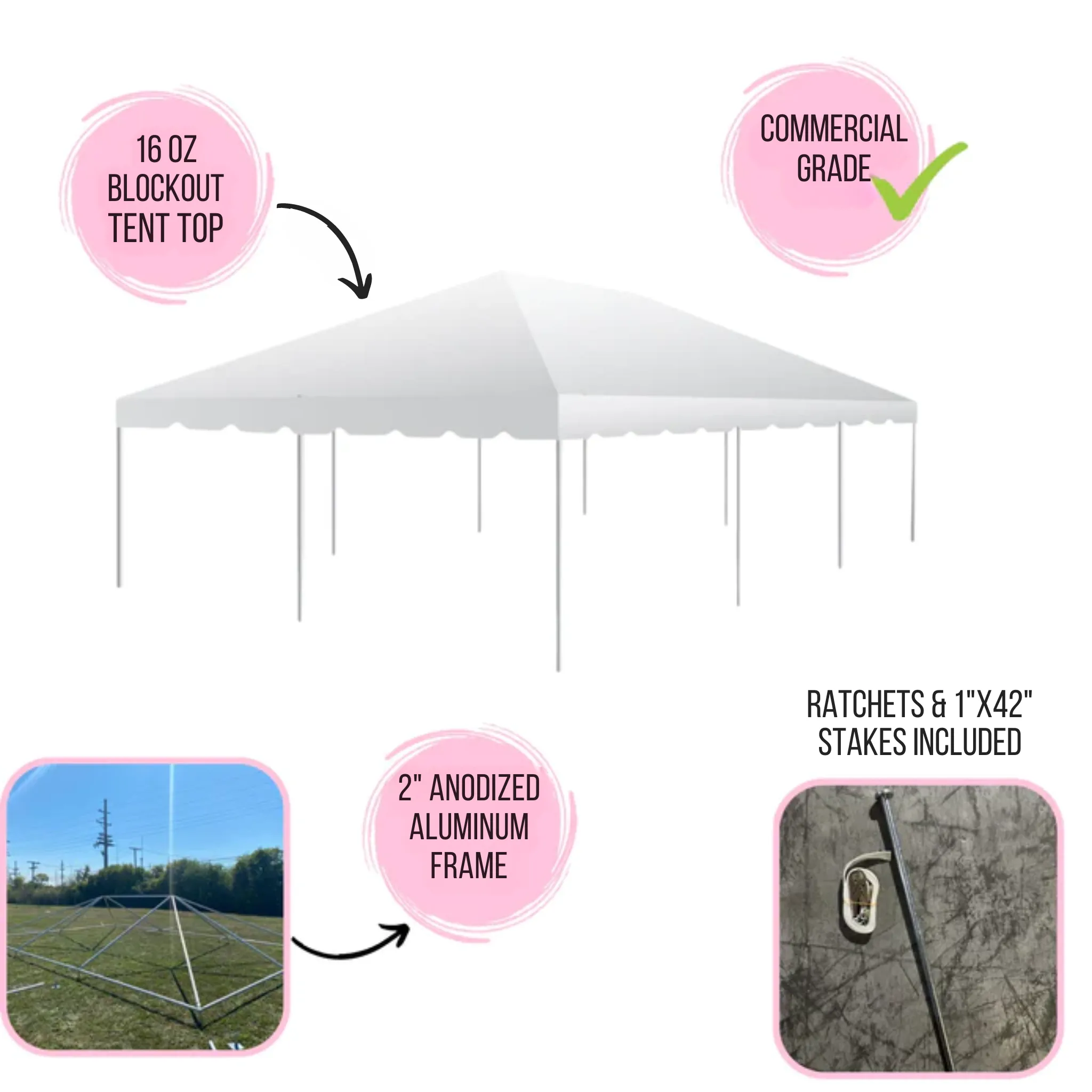 20x30 Compact Frame Tent
