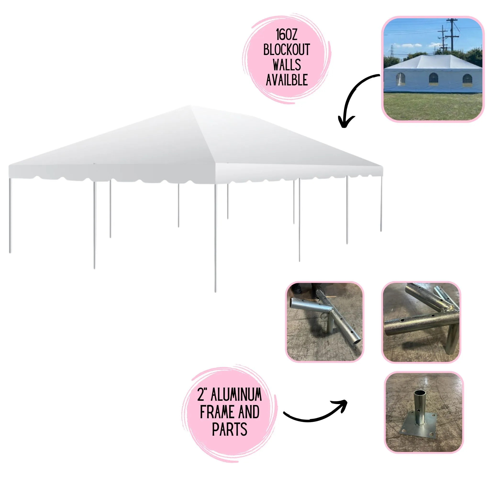 20x40 Compact Frame Tent