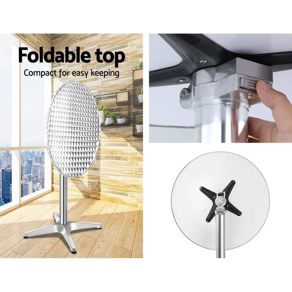 Adjustable Stainless Steel Bar Table Set, Indoor/Outdoor