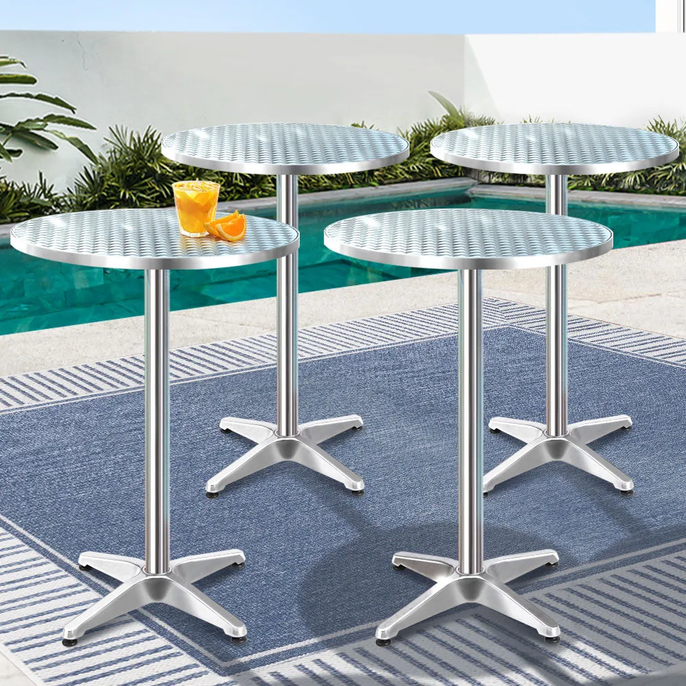 Adjustable Stainless Steel Bar Table Set, Indoor/Outdoor