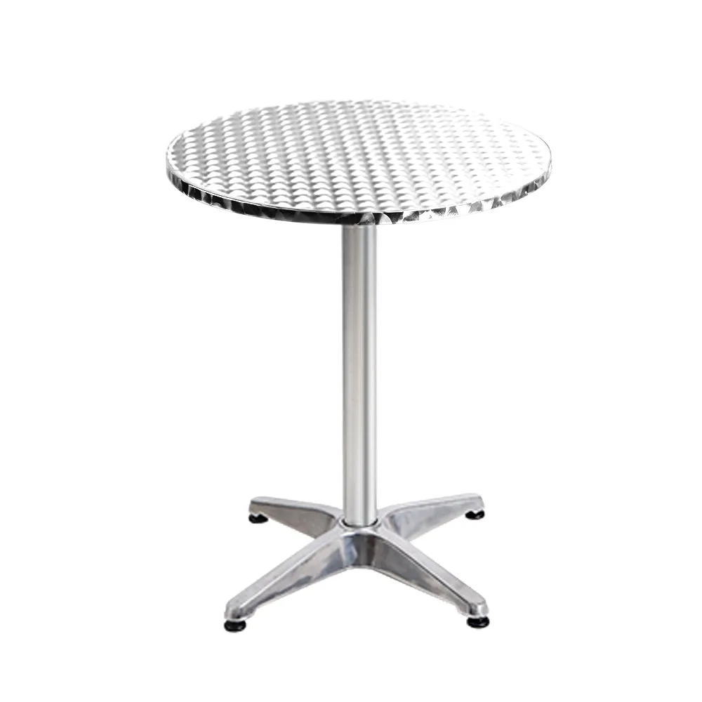 Adjustable Stainless Steel Bar Table Set, Indoor/Outdoor