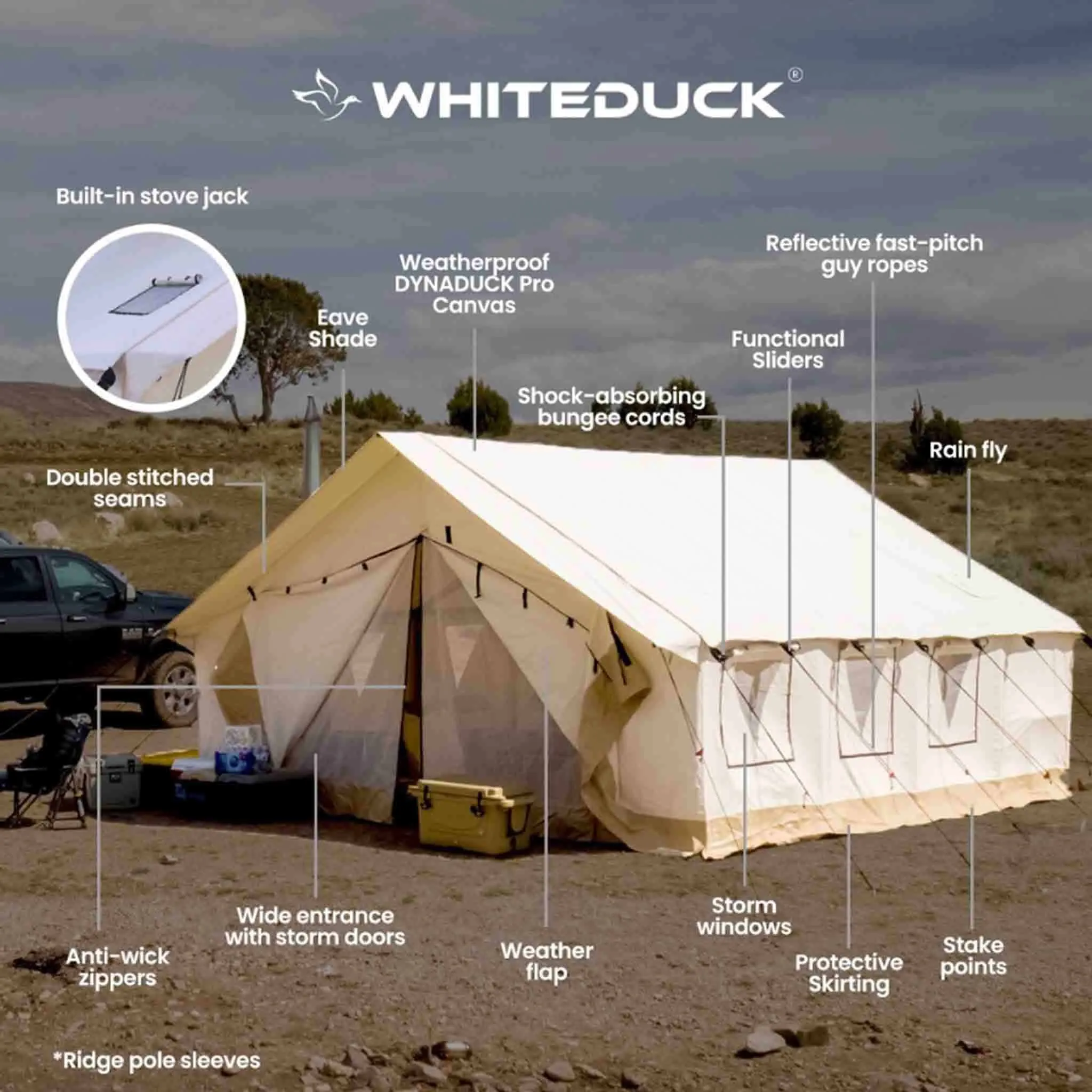 ALPHA 8'x10' CANVAS WALL TENT