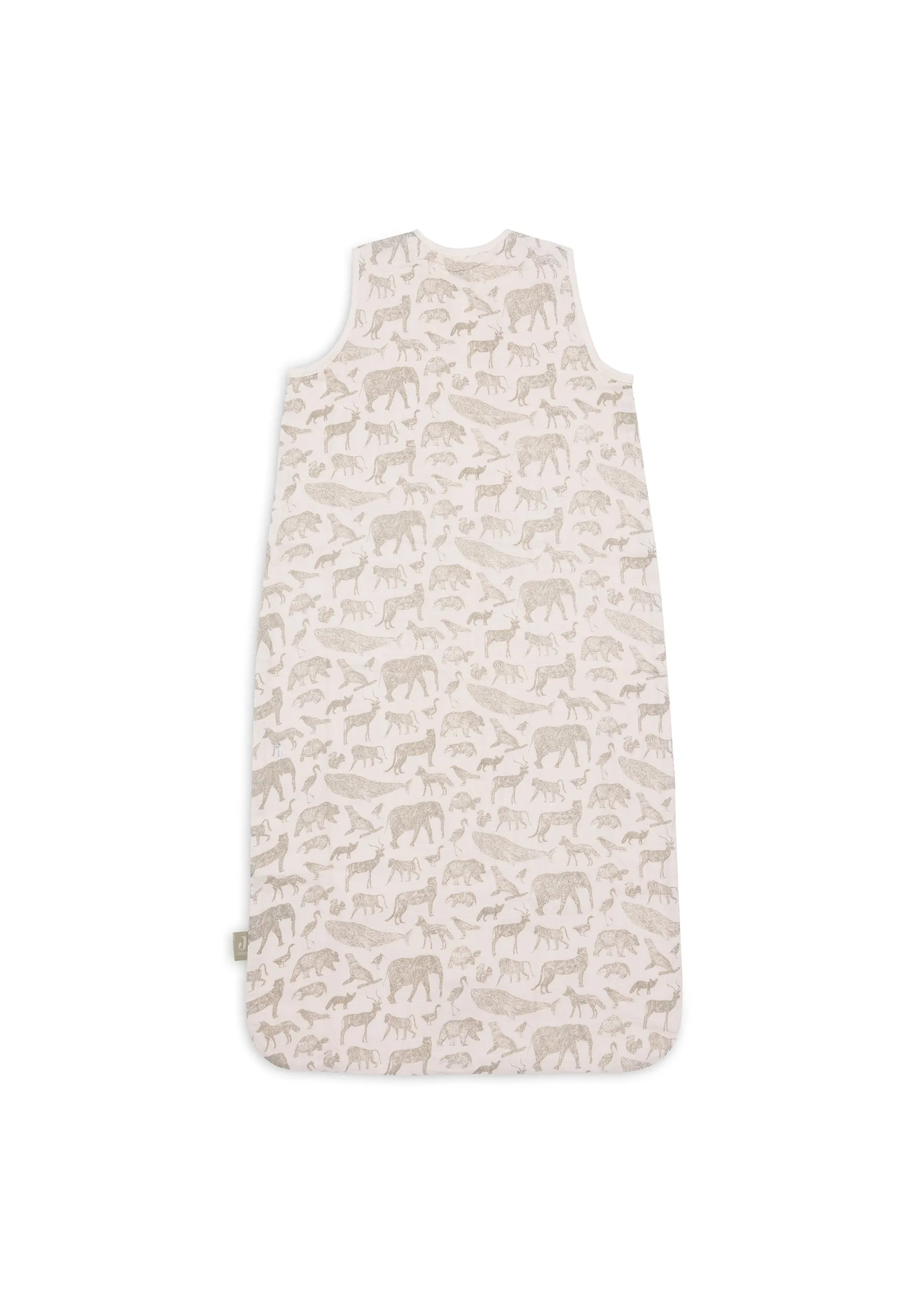Baby Sleeping Bag Muslin 110cm Animals - Olive Green