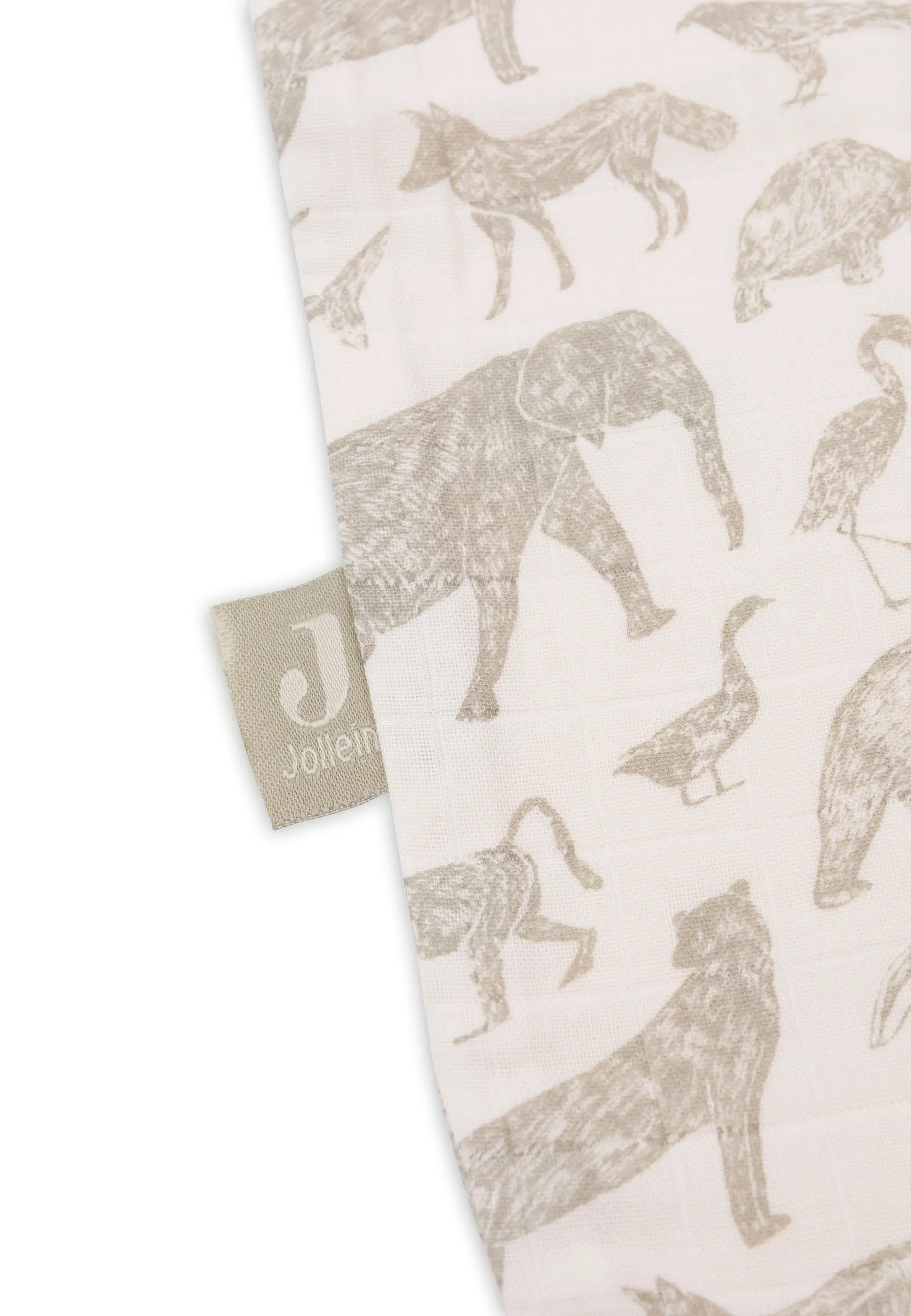 Baby Sleeping Bag Muslin 110cm Animals - Olive Green