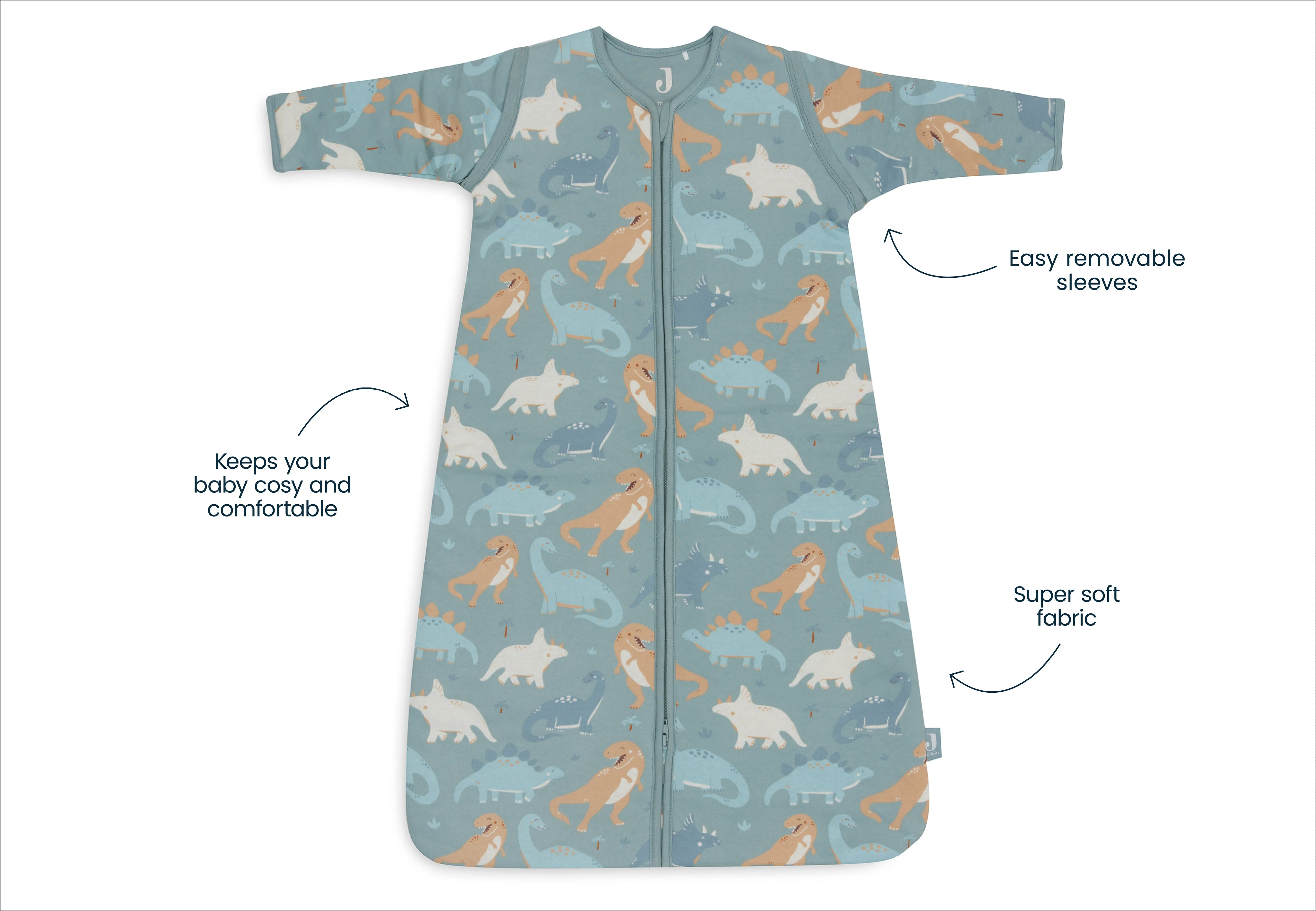 Baby Sleeping Bag with Removable Sleeves 70cm Roarsome