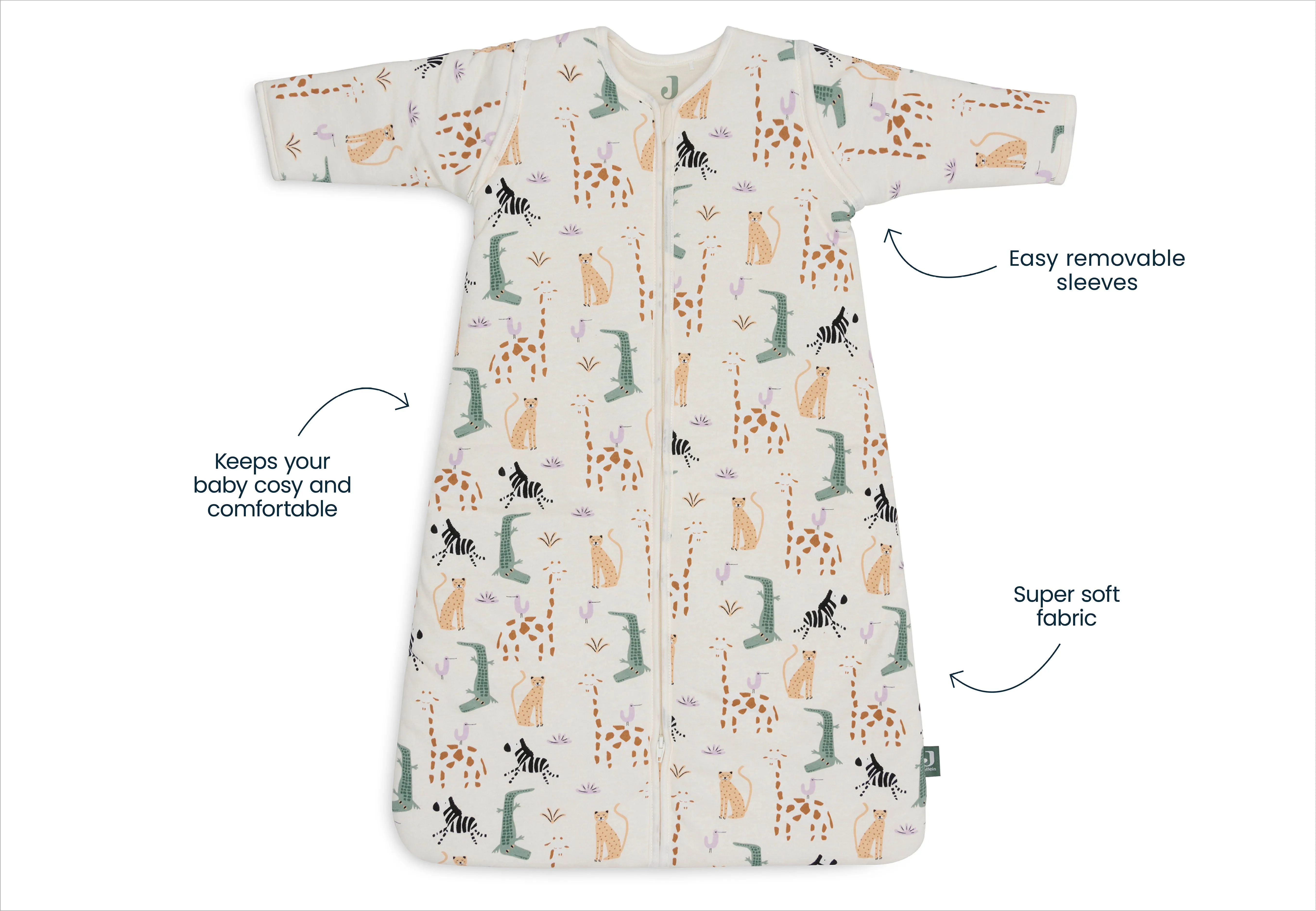 Baby Sleeping Bag with Removable Sleeves 90cm Jungle Jambo