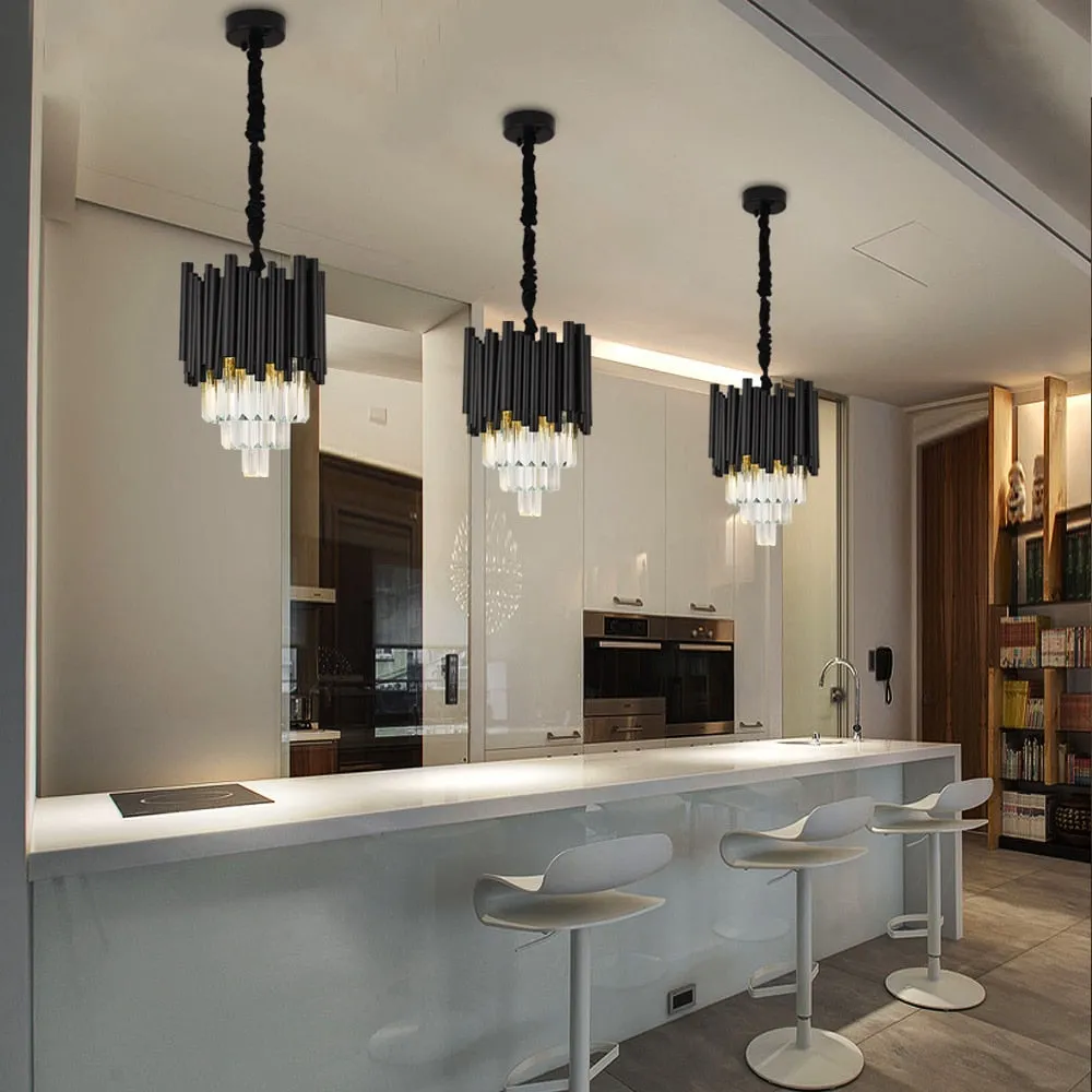 Black Crystal Ceiling Hanging Lights