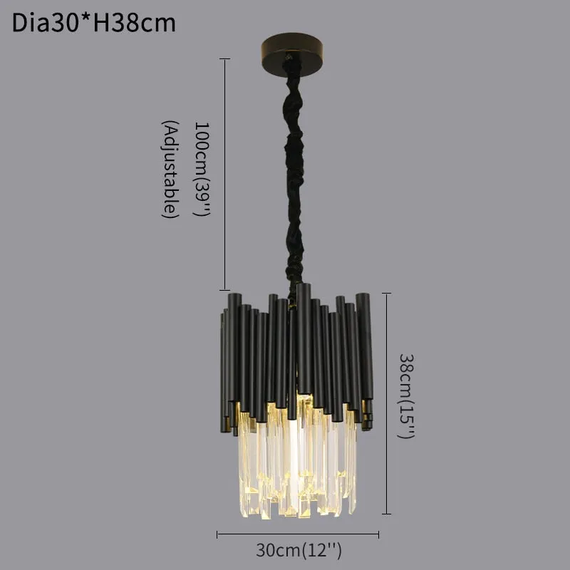 Black Crystal Ceiling Hanging Lights