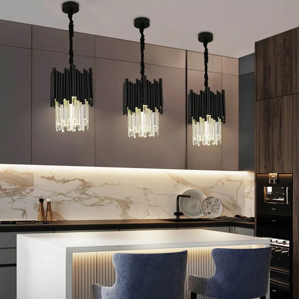 Black Crystal Ceiling Hanging Lights