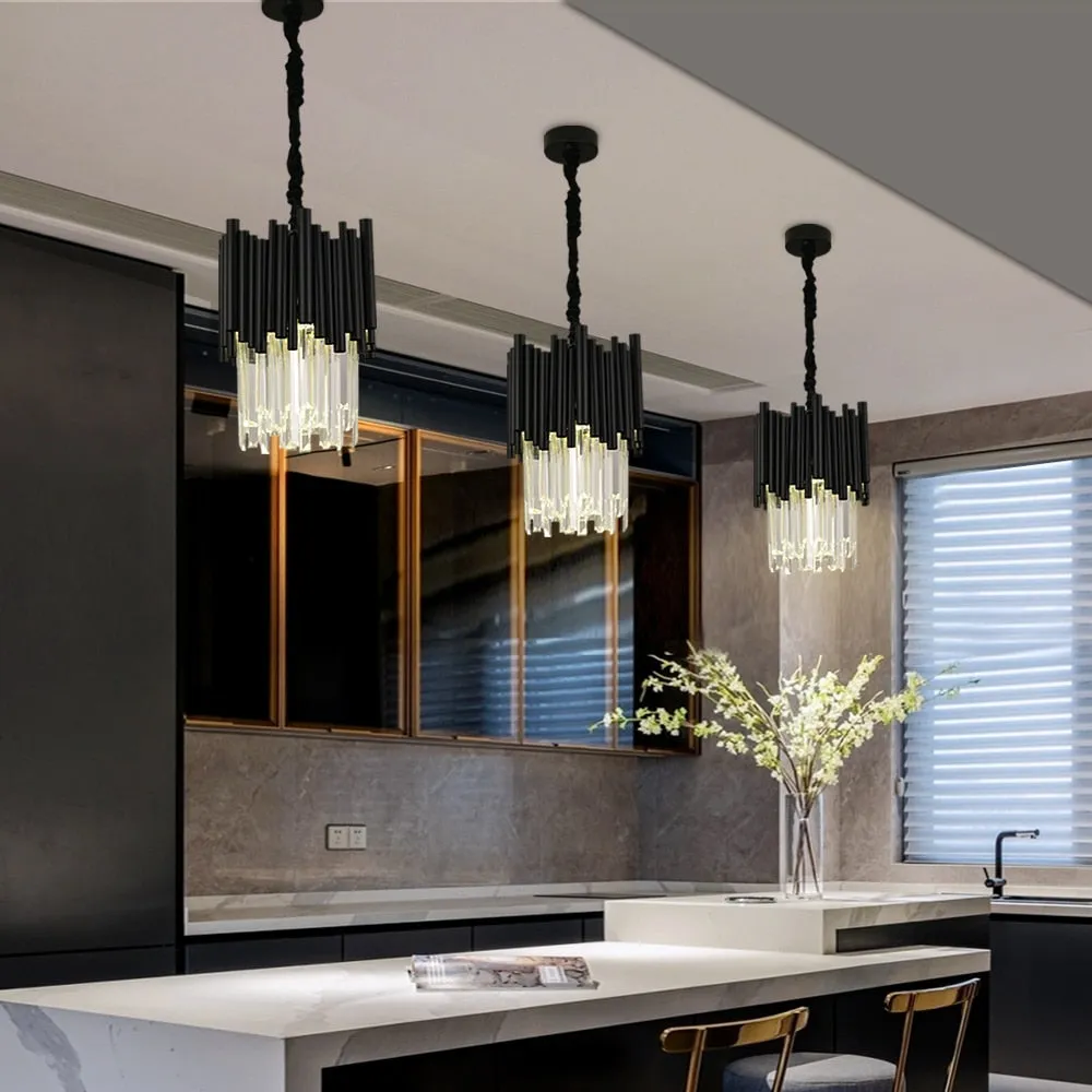 Black Crystal Ceiling Hanging Lights