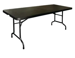 Bolero Centre Folding Black Table, 1800mm [CB518] (Order in item)