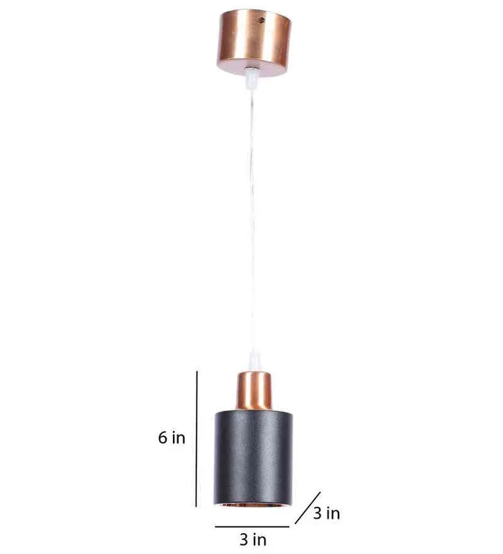 Brilix Copper Iron Hanging Light  | Inbuilt LED | Included Bulb | Eliante by Jainsons Lights