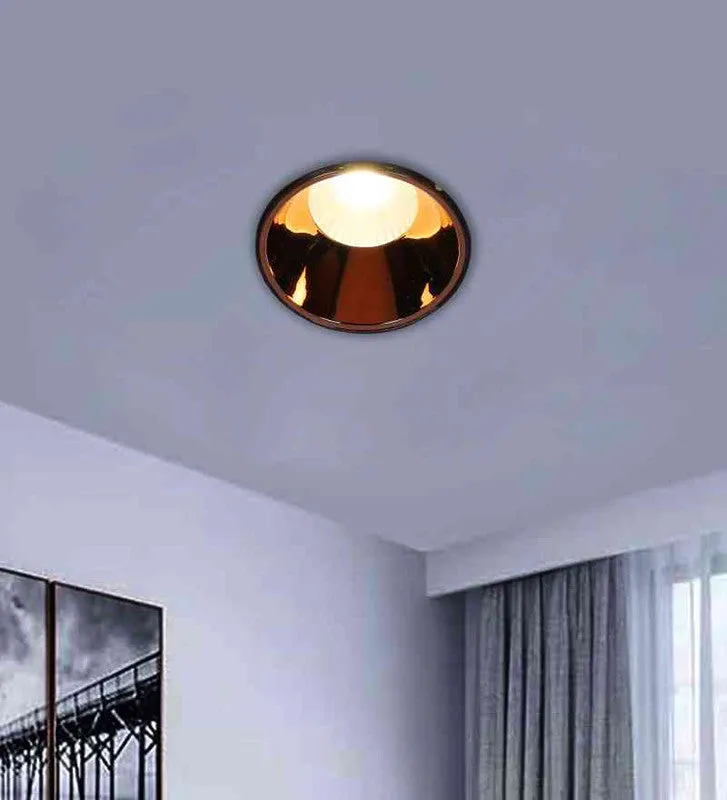Brilix Copper Iron Hanging Light  | Inbuilt LED | Included Bulb | Eliante by Jainsons Lights