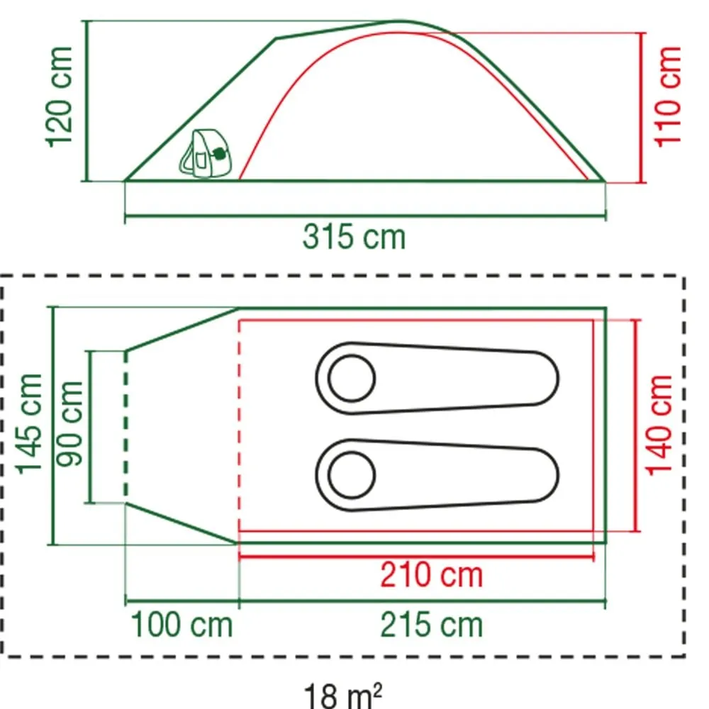 Coleman Darwin 2  Tent