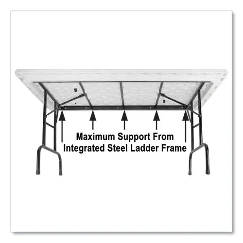 Correll Adjustable Folding Tables Rectangular 60"x30"x22" To 32" Blue Top Black Legs 4/pallet