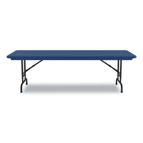 Correll Adjustable Folding Tables Rectangular 60"x30"x22" To 32" Blue Top Black Legs 4/pallet