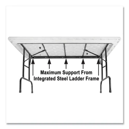 Correll Adjustable Folding Tables Rectangular 60"x30"x22" To 32" Red Top Black Legs 4/pallet