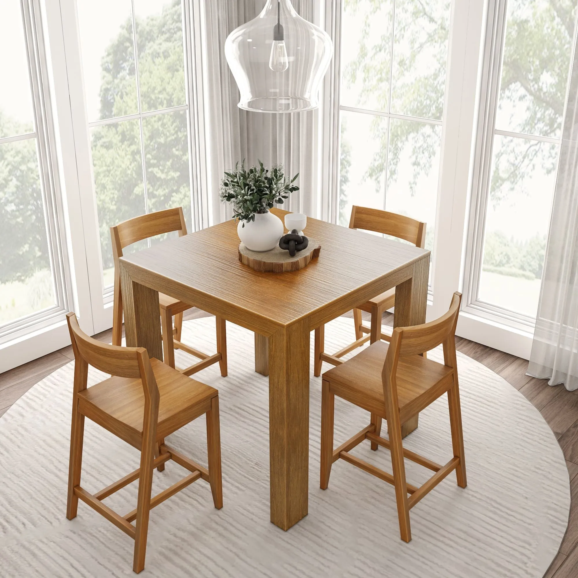 Counter Height Dining Set With 4 Chairs