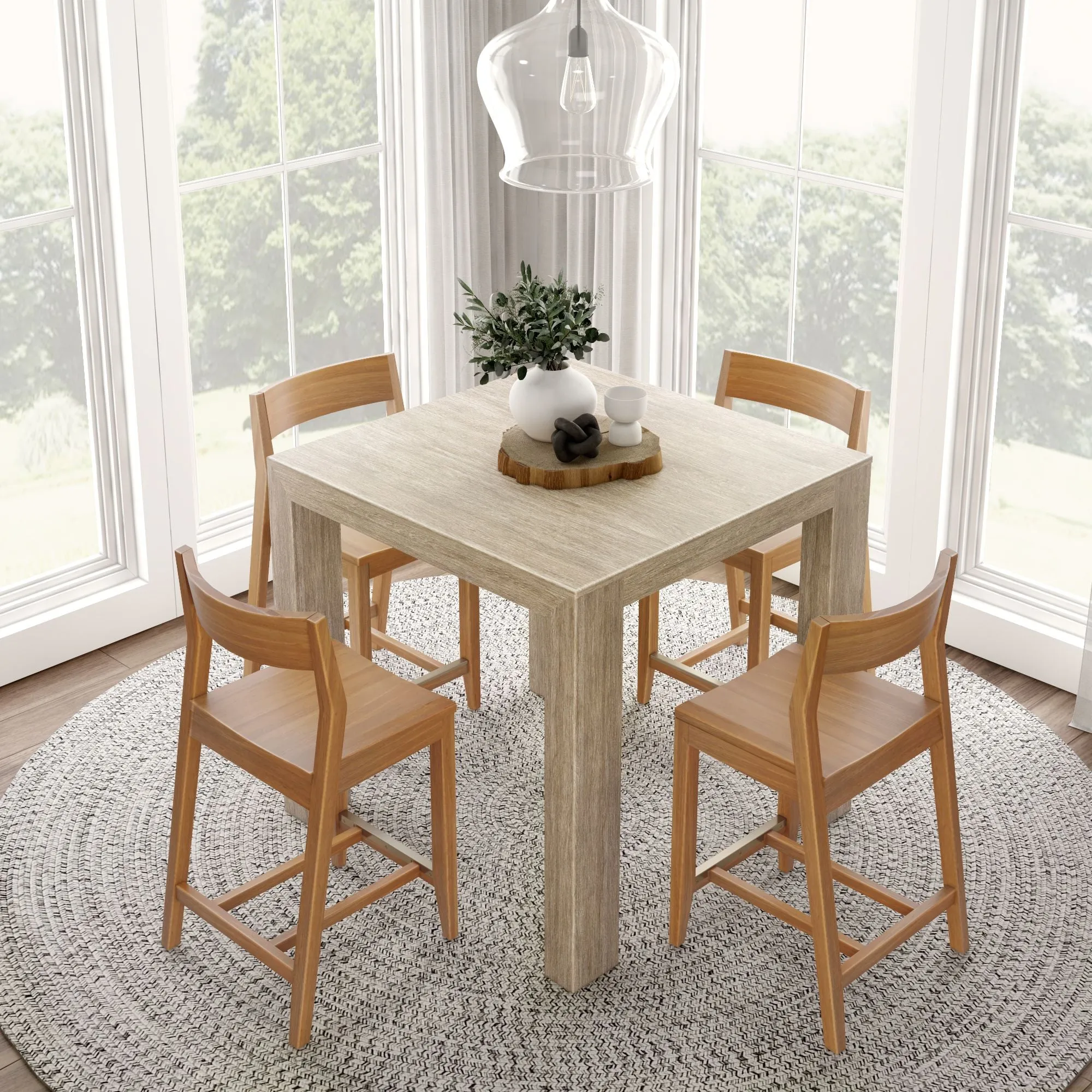 Counter Height Dining Set With 4 Chairs