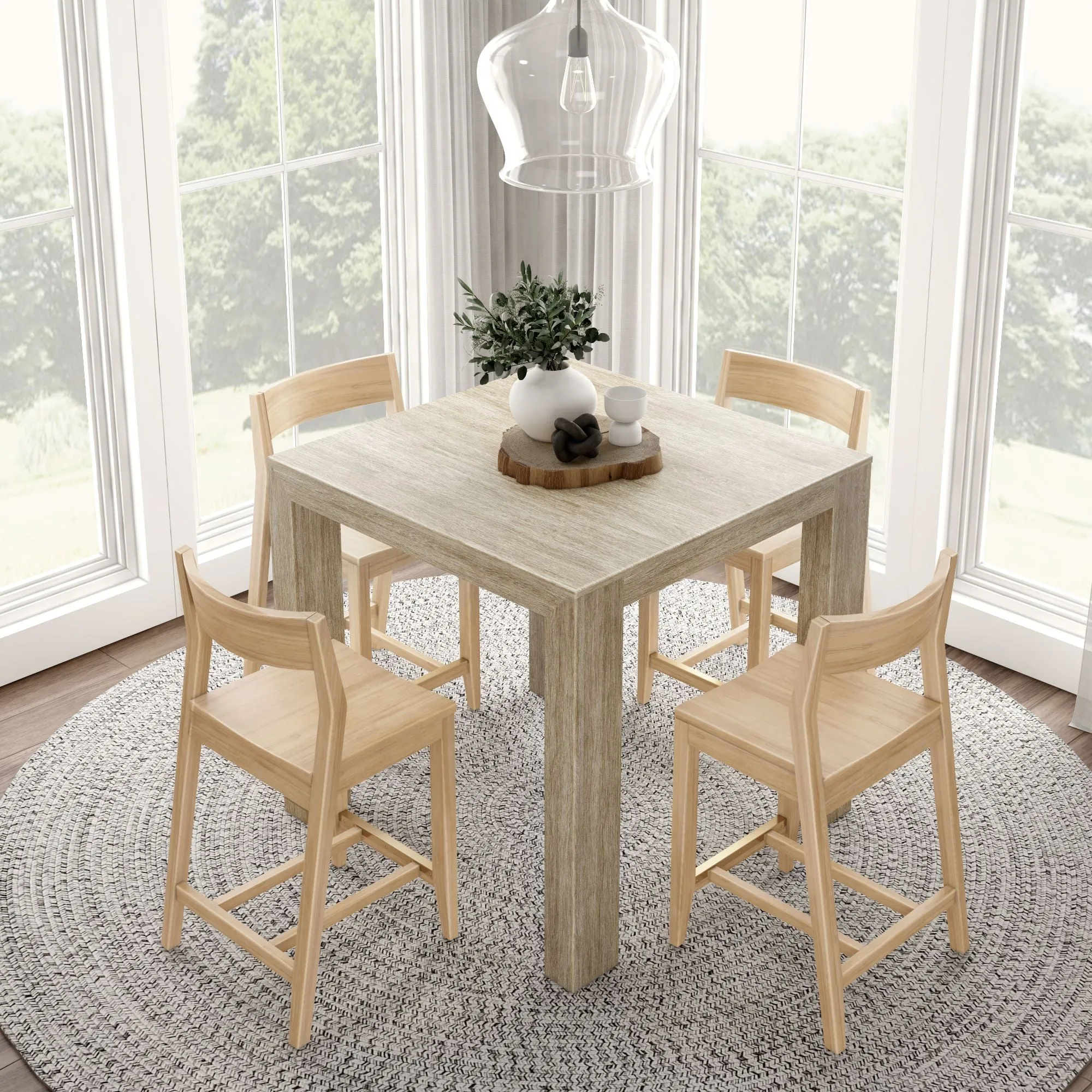 Counter Height Dining Set With 4 Chairs