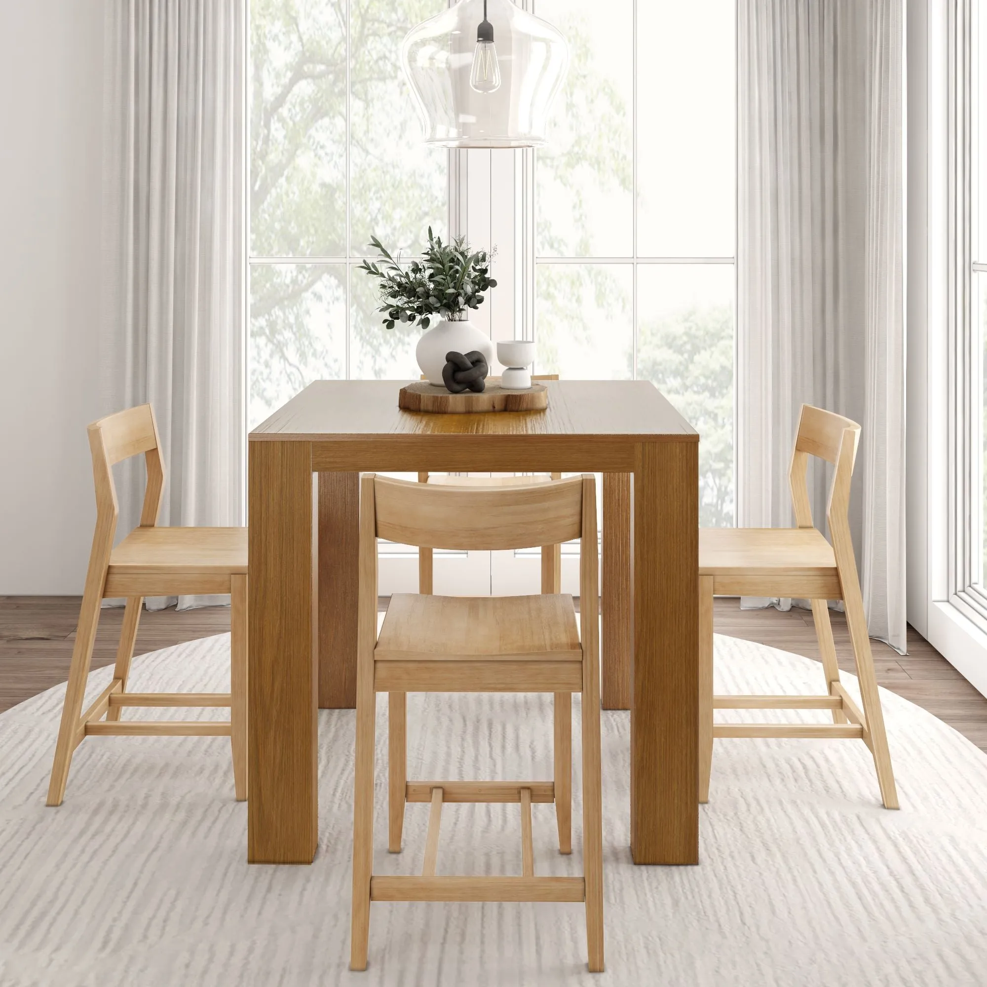 Counter Height Dining Set With 4 Chairs