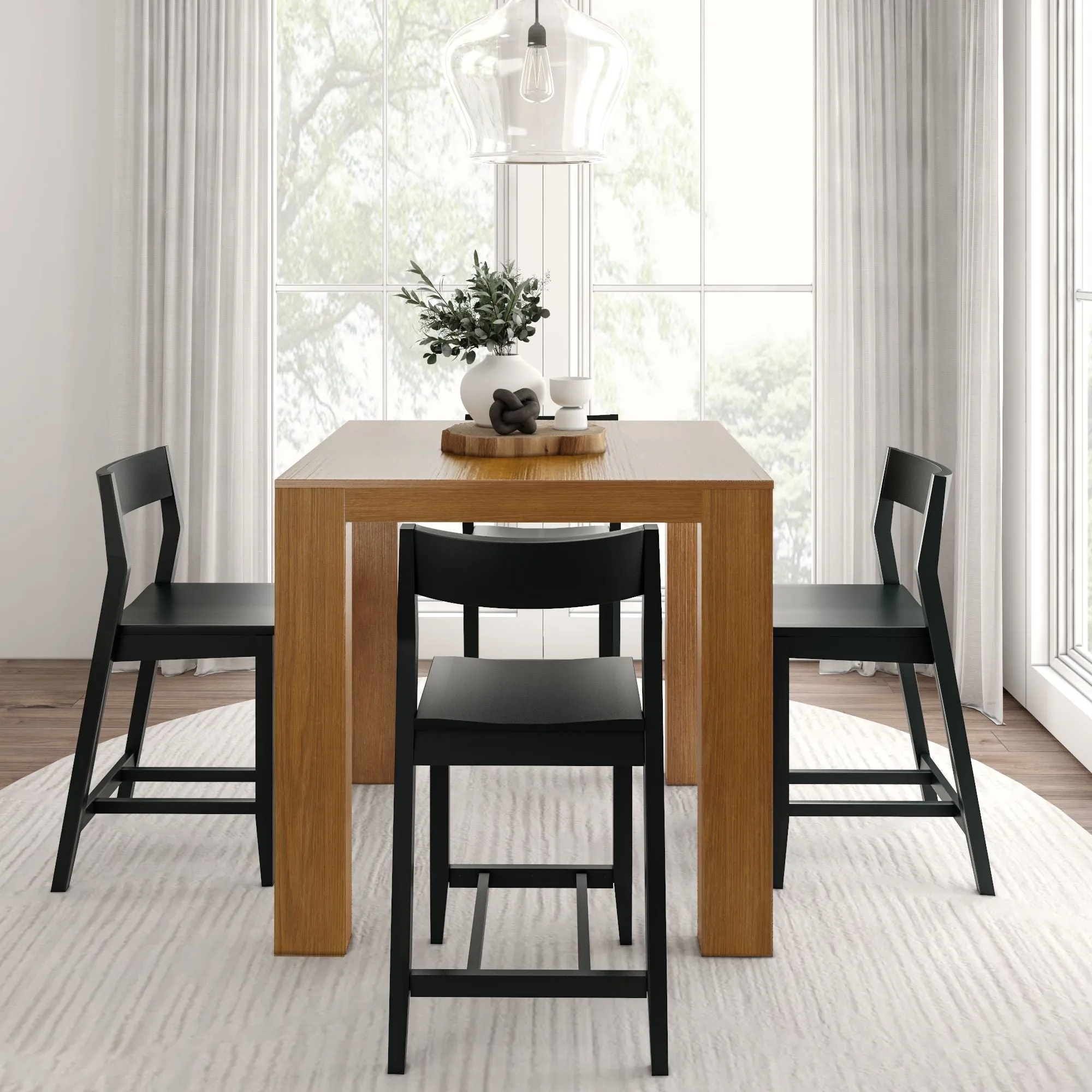 Counter Height Dining Set With 4 Chairs