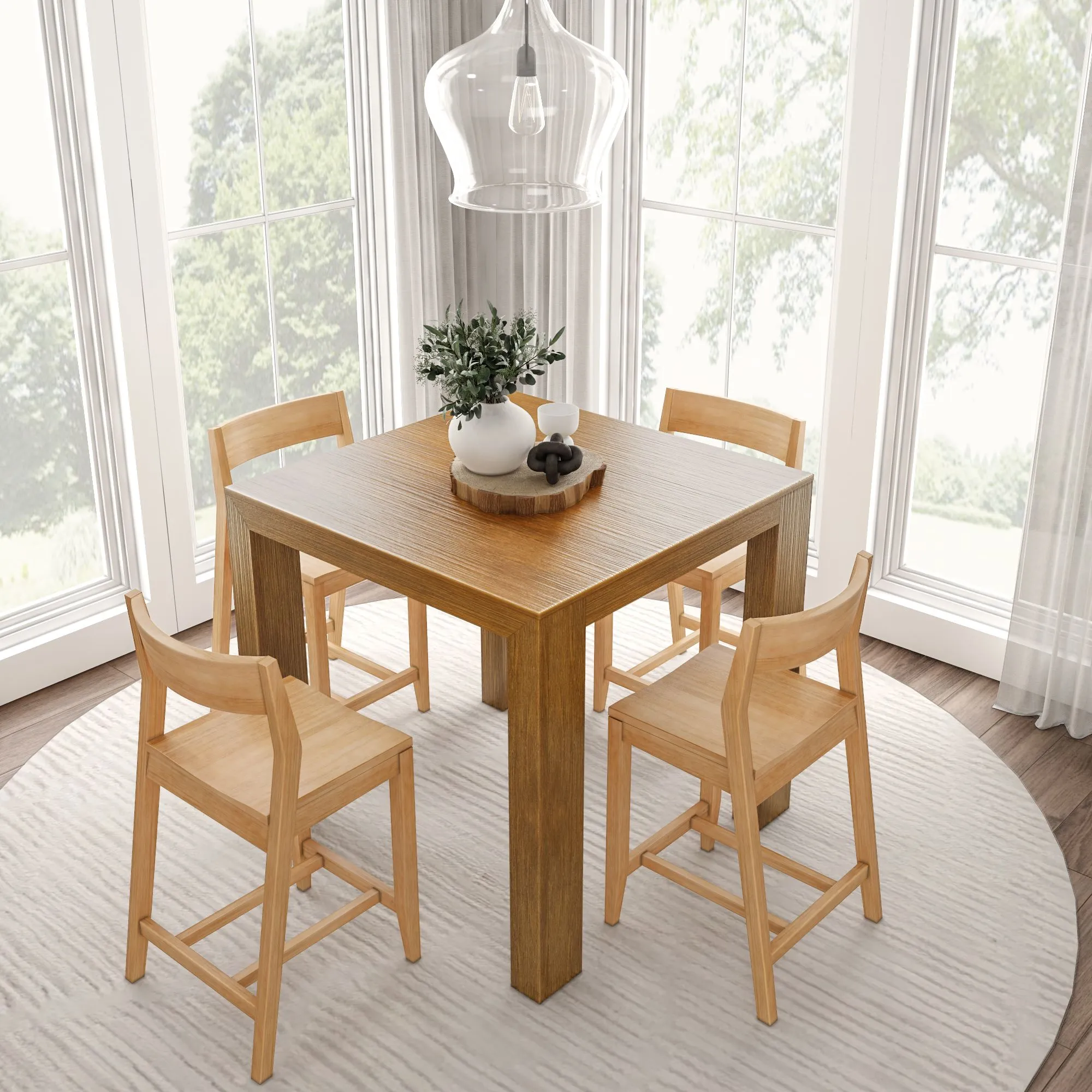 Counter Height Dining Set With 4 Chairs