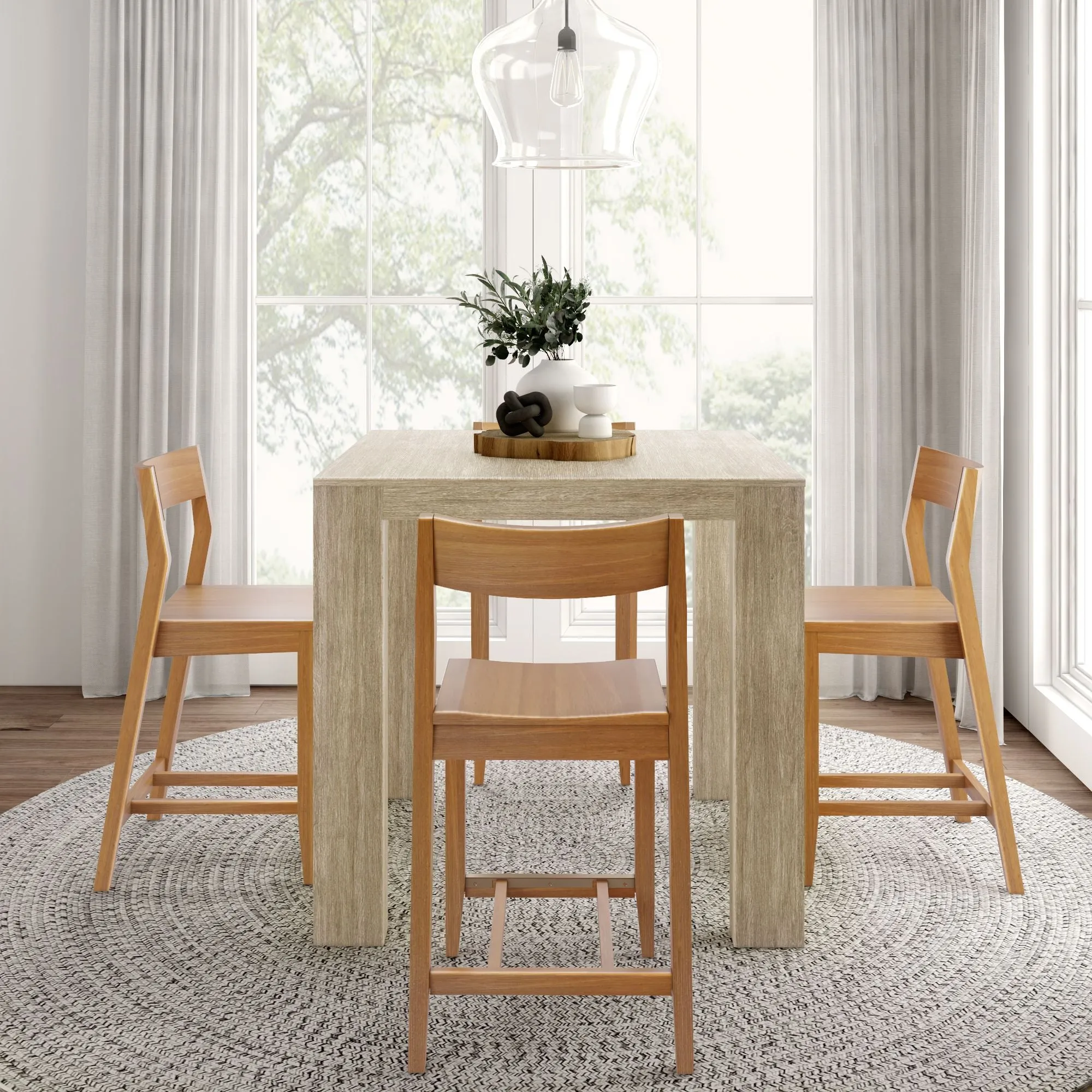 Counter Height Dining Set With 4 Chairs