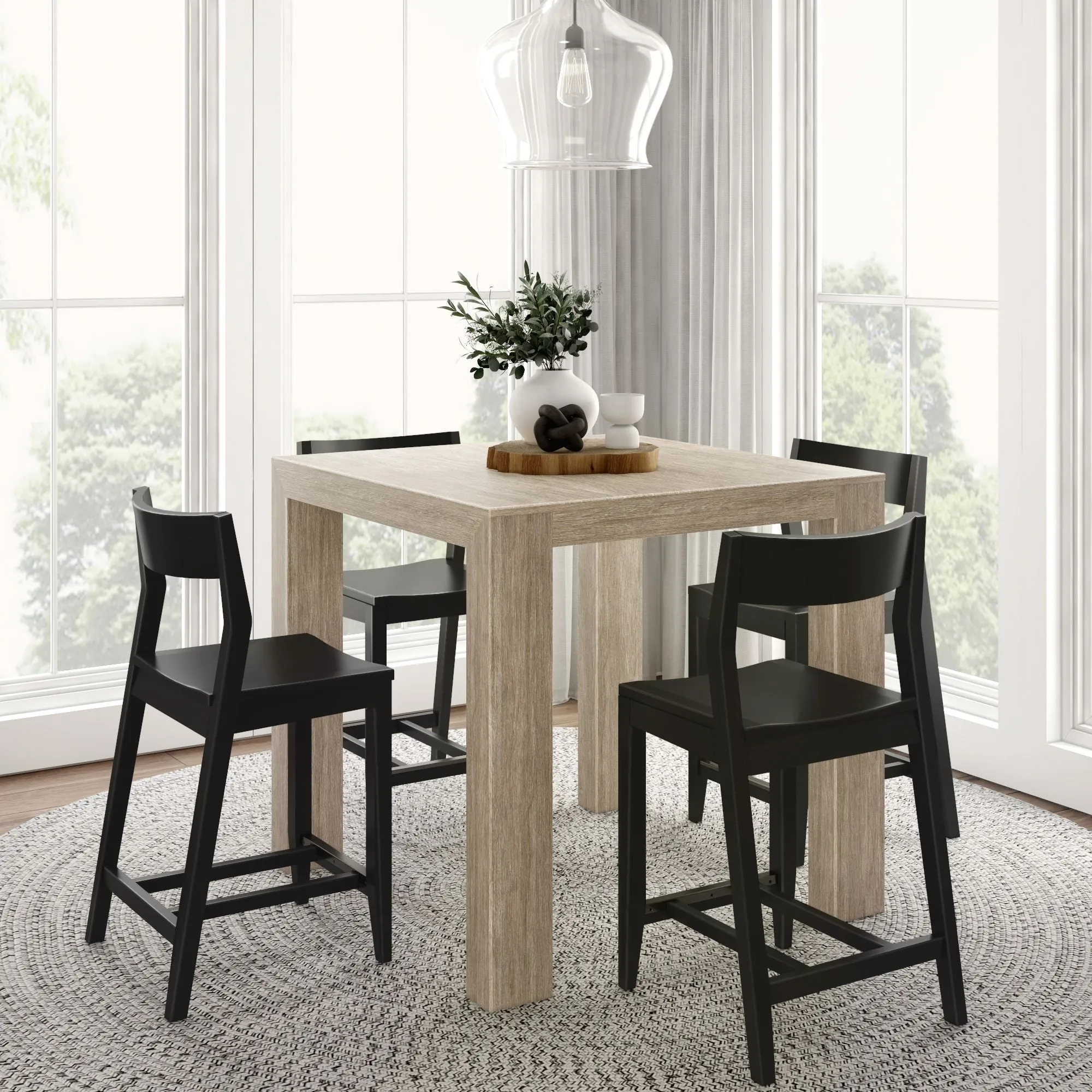 Counter Height Dining Set With 4 Chairs