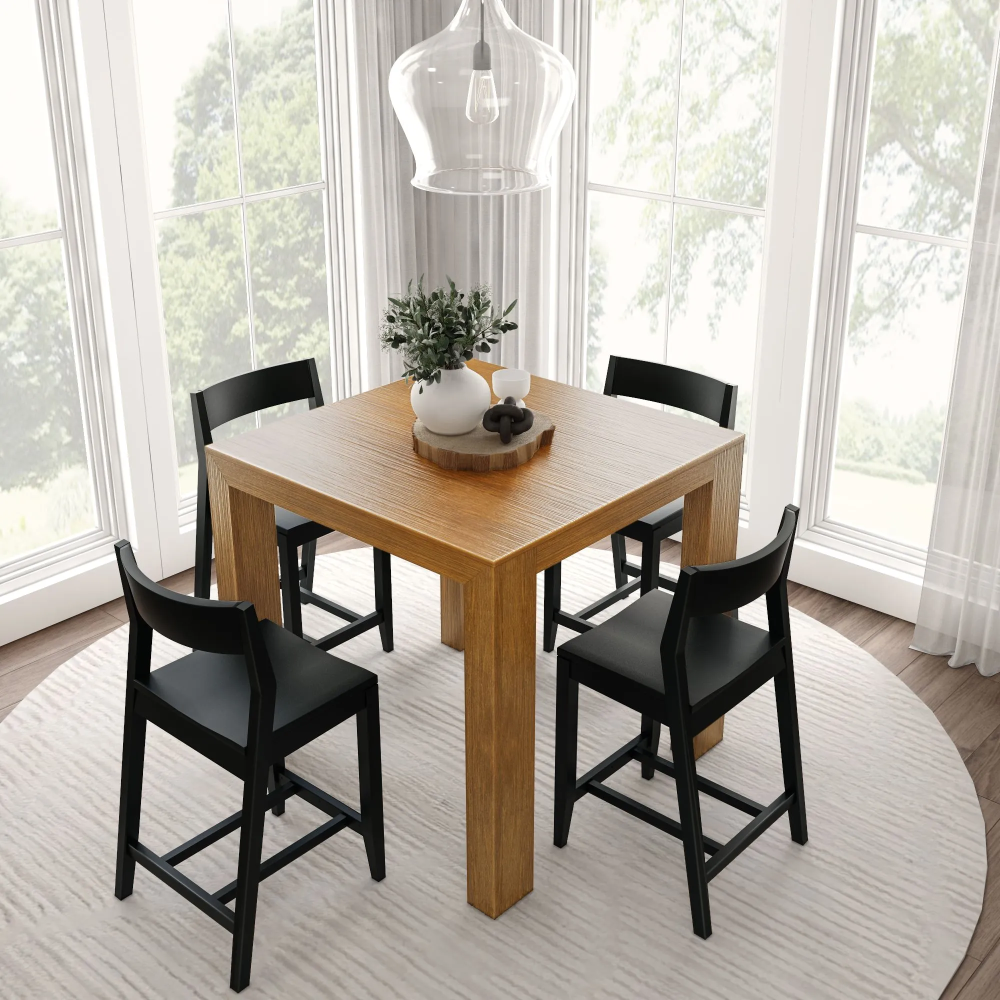 Counter Height Dining Set With 4 Chairs