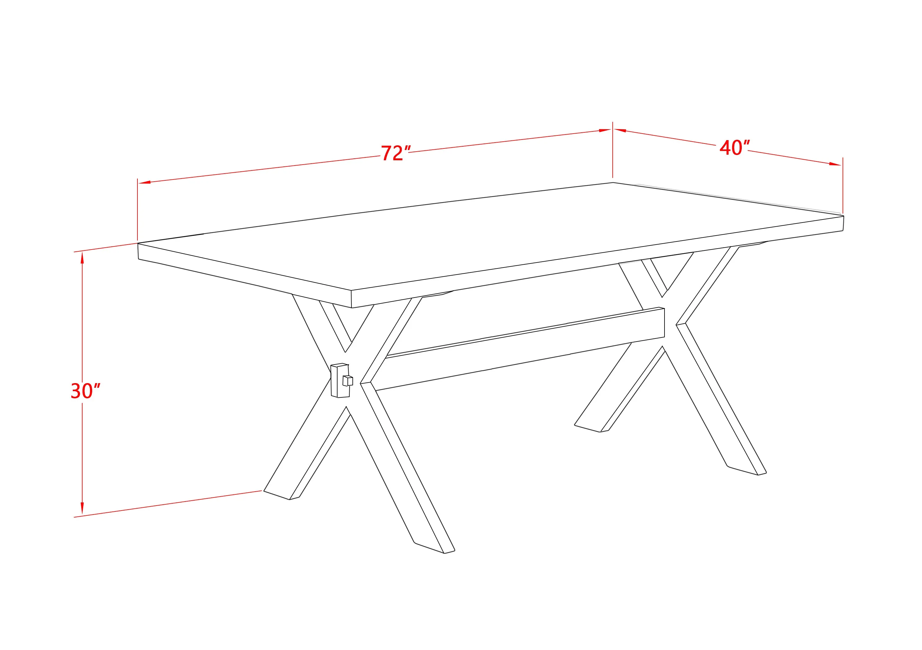 East West Furniture X777SI737-5 5 Piece Dining Room Table Set Includes a Rectangle Kitchen Table with X-Legs and 4 Limelight Linen Fabric Parson Dining Chairs, 40x72 Inch, Multi-Color