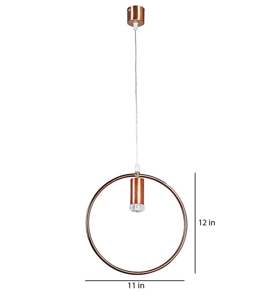 ELIANTE Rose Gold Iron Hanging Light - ALBELLA CRYSTAL-7W-COB