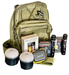 Emergency LED Flashlight Ready Go Bag (2-3 Person) 9pcs