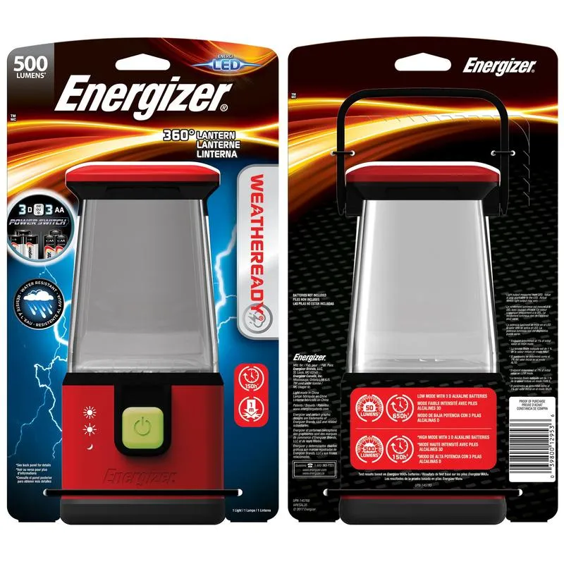 Energizer  Weatheready  500 lumens Red  Emergency Lantern