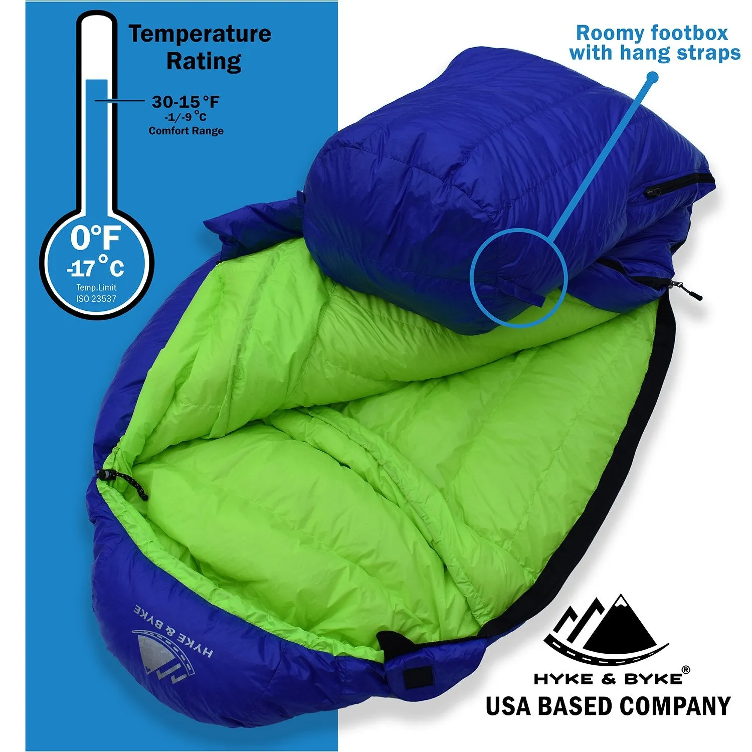 Eolus -17°C Ultralight 800FP Goose Down Sleeping Bag