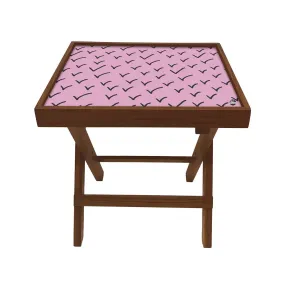 Folding Side Table for Clock - Teak Wood -Correct
