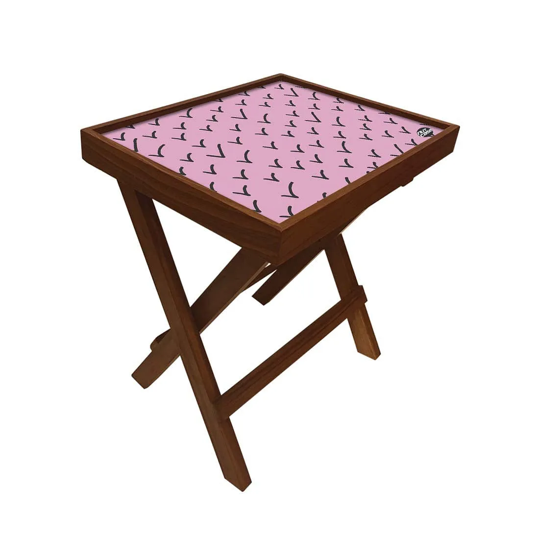 Folding Side Table for Clock - Teak Wood -Correct