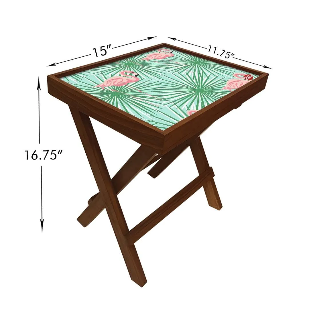 Folding Side Table - Teak Wood - Beautiful Swan