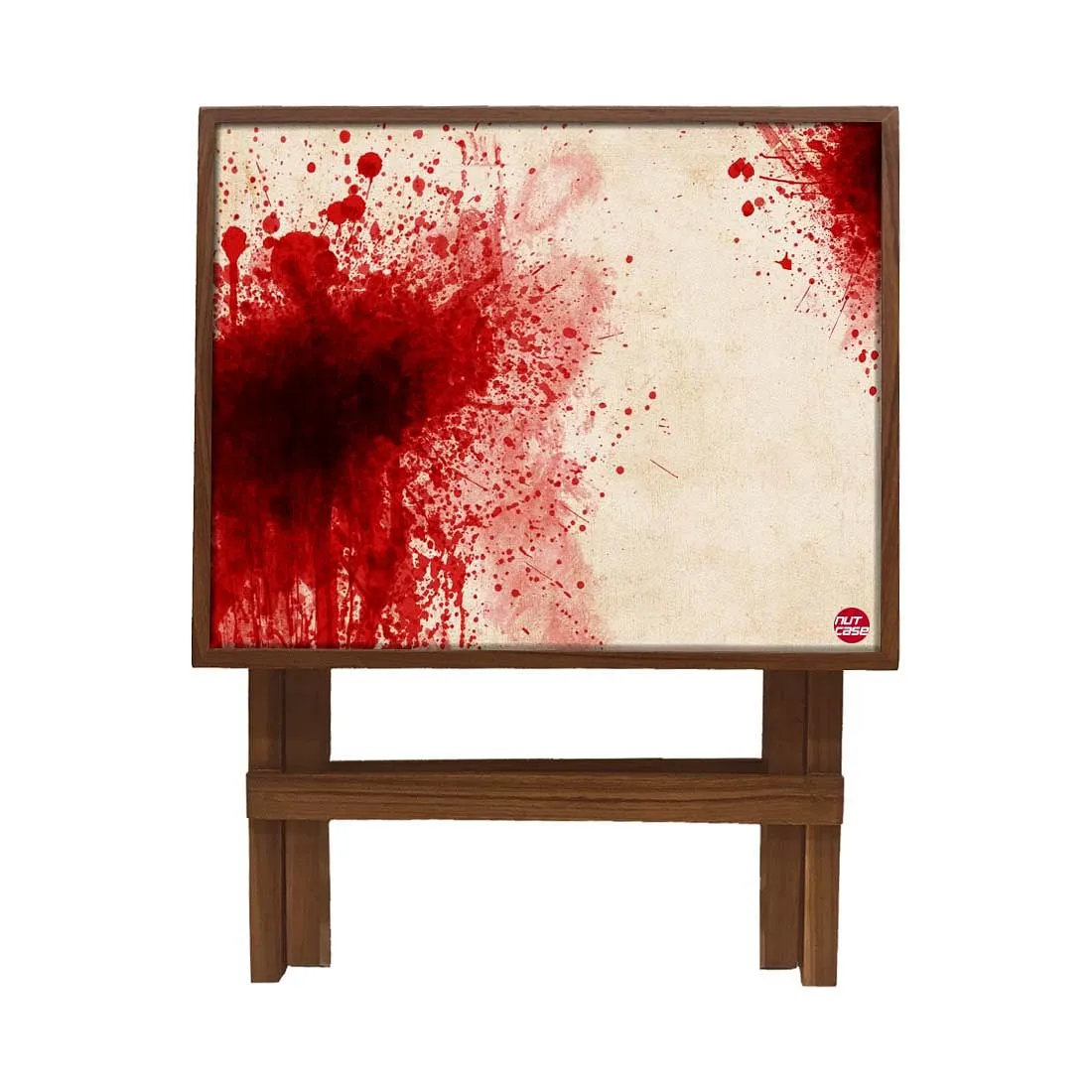 Folding Side Table - Teak Wood - Crime Scene