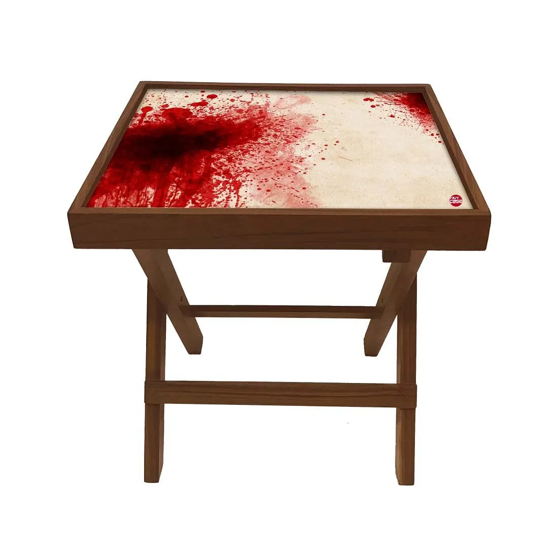 Folding Side Table - Teak Wood - Crime Scene