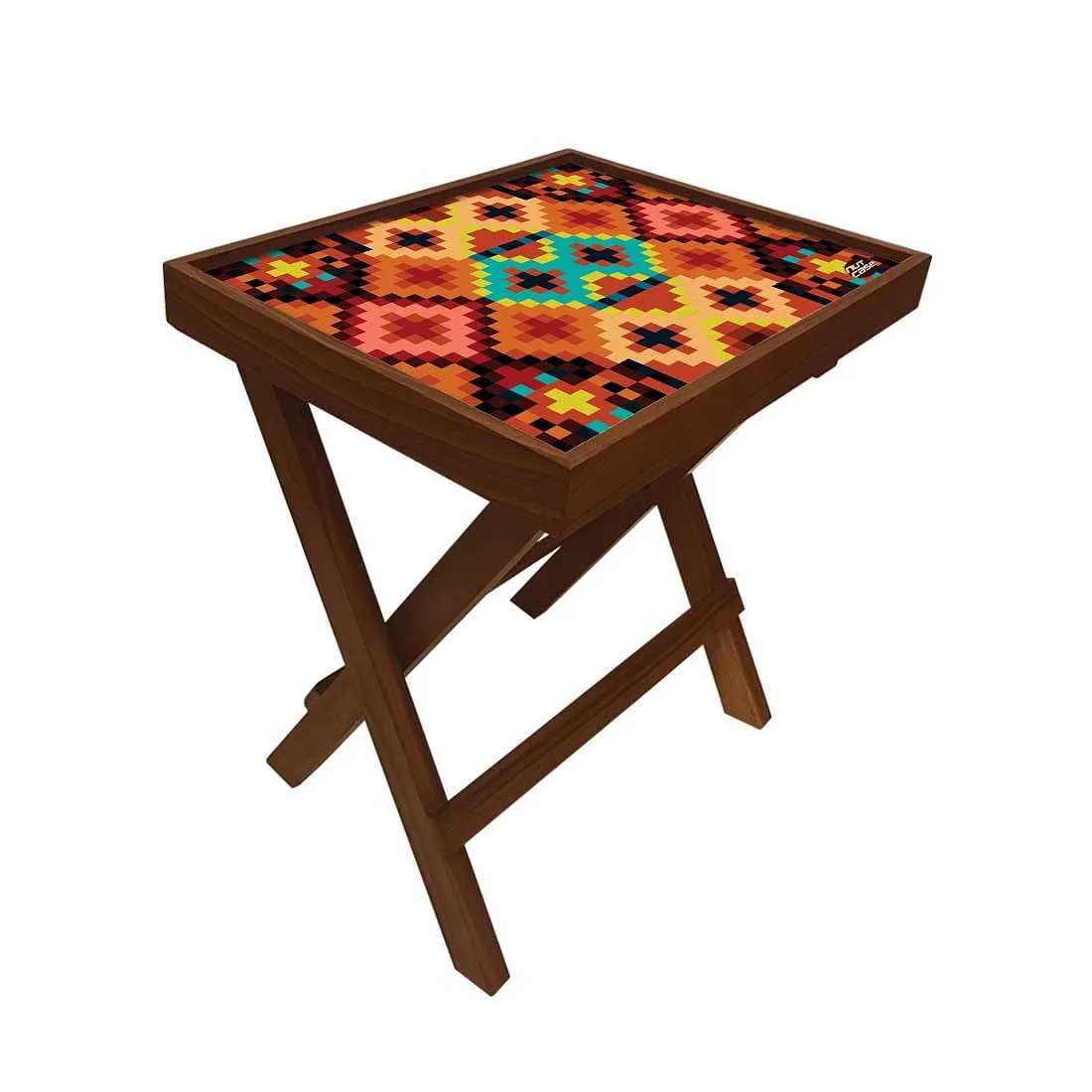 Folding Side Table - Teak Wood - Diamond Designs