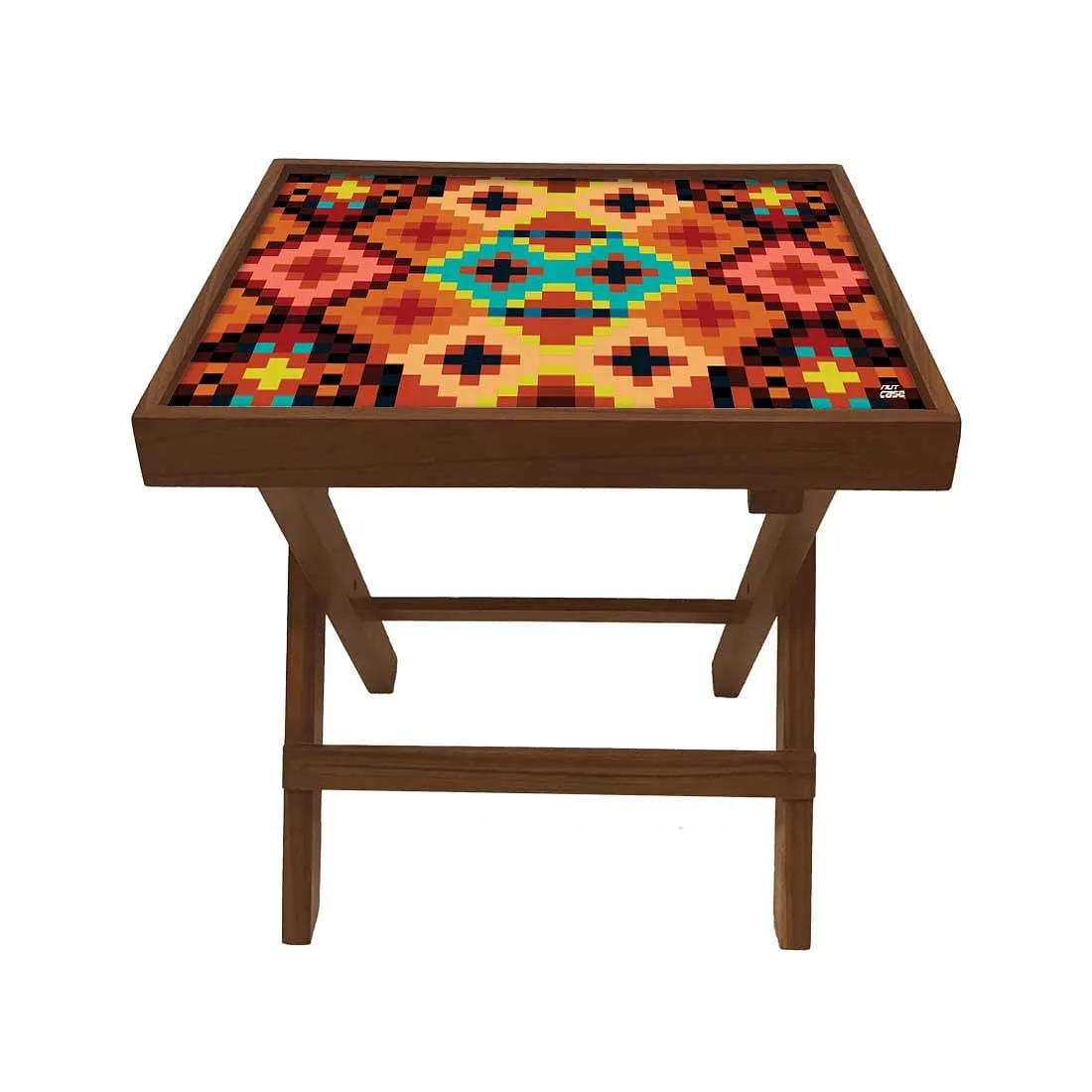 Folding Side Table - Teak Wood - Diamond Designs