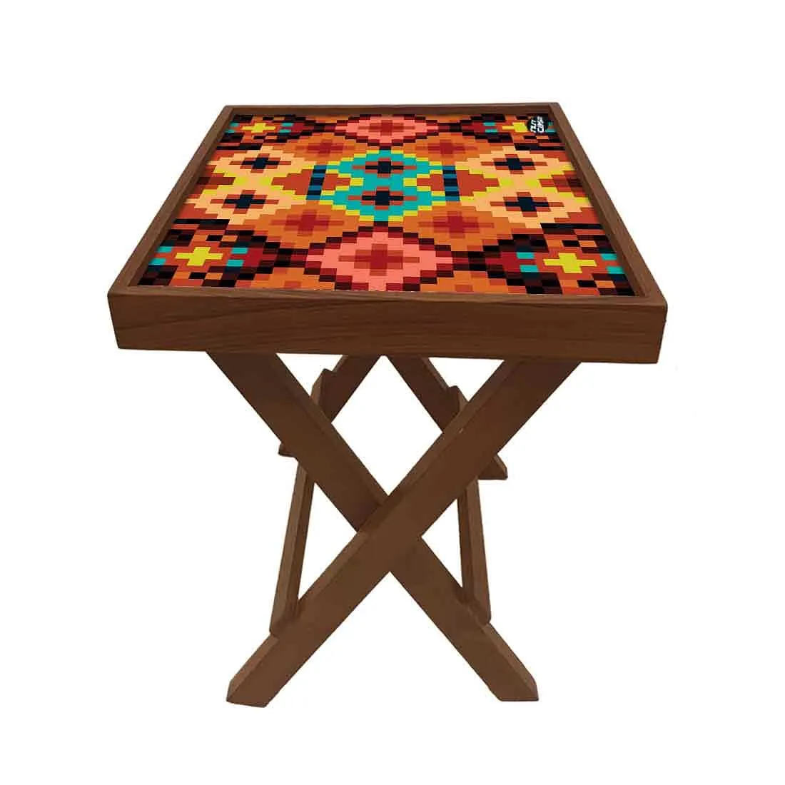 Folding Side Table - Teak Wood - Diamond Designs